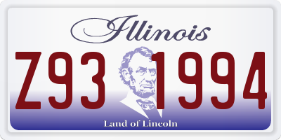 IL license plate Z931994