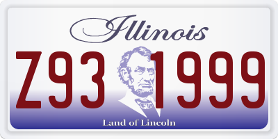 IL license plate Z931999