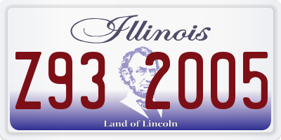 IL license plate Z932005