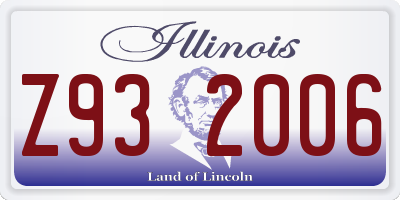 IL license plate Z932006