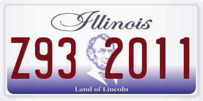 IL license plate Z932011