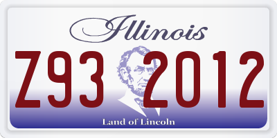 IL license plate Z932012