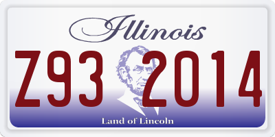 IL license plate Z932014