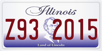 IL license plate Z932015