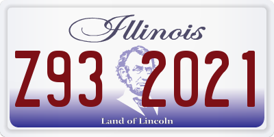 IL license plate Z932021