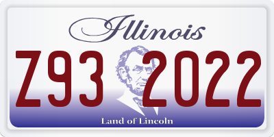IL license plate Z932022