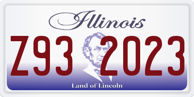 IL license plate Z932023