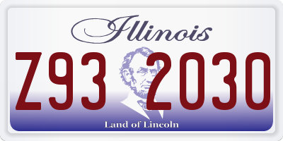 IL license plate Z932030
