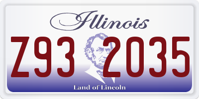 IL license plate Z932035