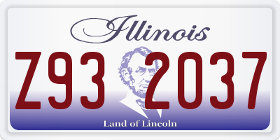 IL license plate Z932037