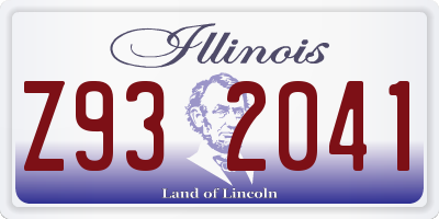 IL license plate Z932041
