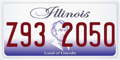 IL license plate Z932050