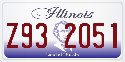 IL license plate Z932051