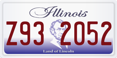 IL license plate Z932052