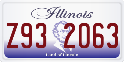 IL license plate Z932063