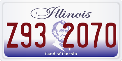 IL license plate Z932070