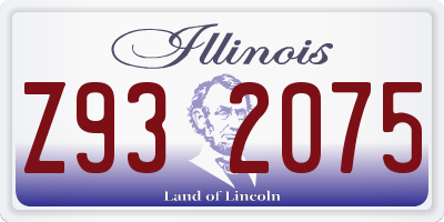 IL license plate Z932075