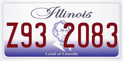 IL license plate Z932083