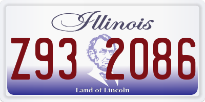 IL license plate Z932086