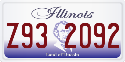 IL license plate Z932092
