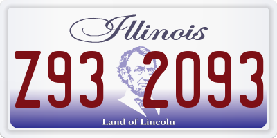 IL license plate Z932093