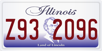 IL license plate Z932096