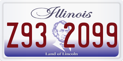 IL license plate Z932099