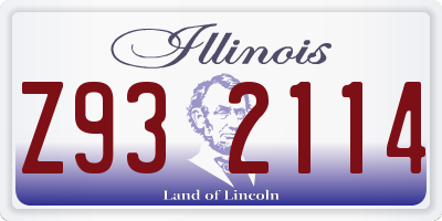 IL license plate Z932114