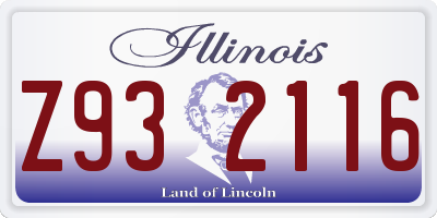 IL license plate Z932116