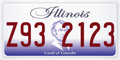 IL license plate Z932123