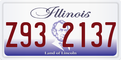 IL license plate Z932137