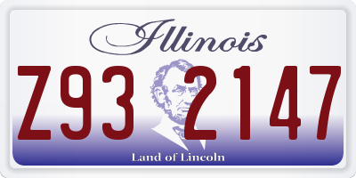IL license plate Z932147