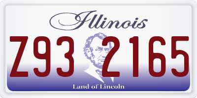 IL license plate Z932165