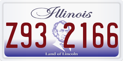 IL license plate Z932166