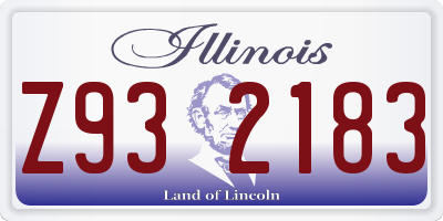 IL license plate Z932183