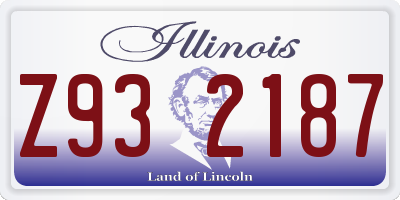 IL license plate Z932187