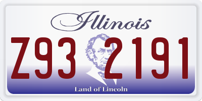 IL license plate Z932191