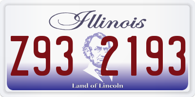 IL license plate Z932193