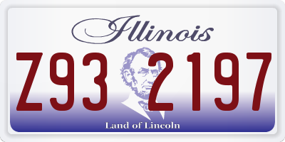 IL license plate Z932197