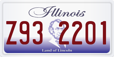 IL license plate Z932201