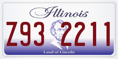 IL license plate Z932211