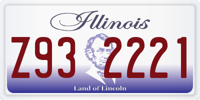 IL license plate Z932221