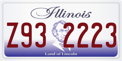 IL license plate Z932223
