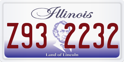 IL license plate Z932232