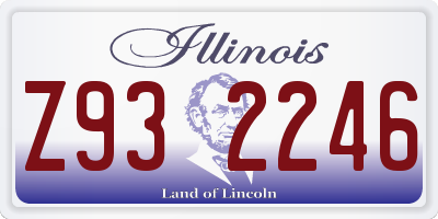 IL license plate Z932246