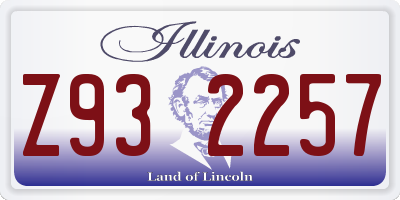IL license plate Z932257