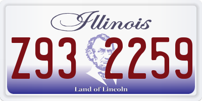 IL license plate Z932259