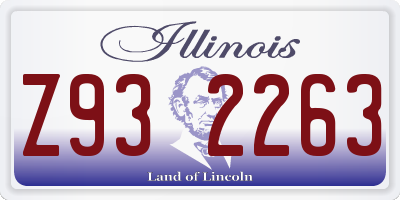 IL license plate Z932263