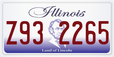 IL license plate Z932265