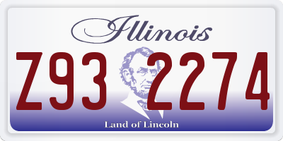 IL license plate Z932274